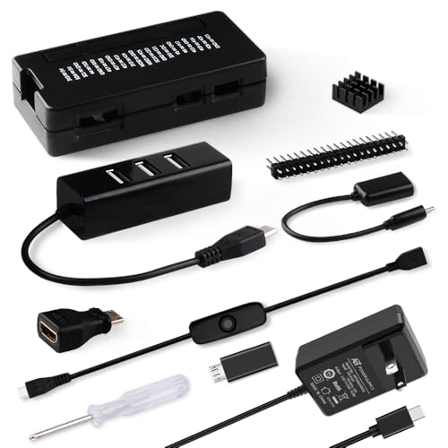 GeeekPi Raspberry Pi Zero 2 W�P�[�X�L�b�g Raspberry Pi Zero 2 W�P�[�X�t�� �d�� �q�[�g�V���N 20�s�� GPIO �w�b�_�[ OTG�n�u �I��/�I�t�X�C�b�`�P�[�u�� Pi Zero 2 W/Pi Zero 