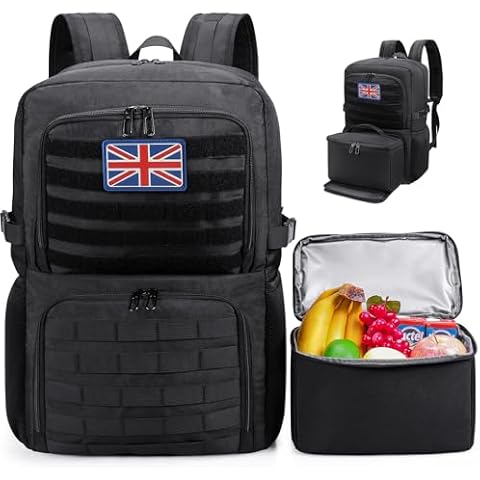 BERTASCHE Laptop Backpack with Insulated Lunch Bag Cover