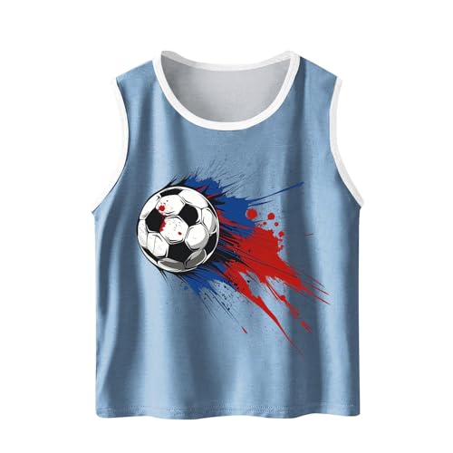 wodceeke Toddler Boys Girls Summer Tank Tops Football Printed Sleeveless Shirts Kids Casual Workout Sports Vest