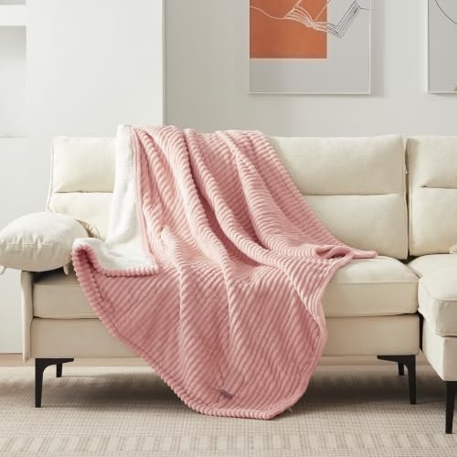 Image of Westinghouse Heated Throw Blanket, Fast Heating Blanket, 50x60 Inch, Pink | Soft Flannel Sherpa Electric Throw with 6 Heating Levels & 2-10 Hours Auto Shut Off, ETL Certification, Machine Washable