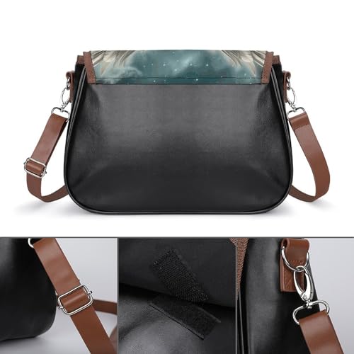 Angel Wings Crossbody Shoulder Messenger Women Bag Pu Leather Office Work Business for Handbag Crossbody Bag3