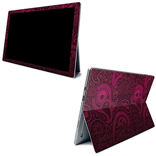 Image of MightySkins Carbon Fiber Skin for Microsoft Surface Pro 7 - Paisley | Textured Carbon Fiber Finish | Easy to Apply, Remove, and Change Styles | Made in The USA,Model Number: CF-MISURPR7-Paisley