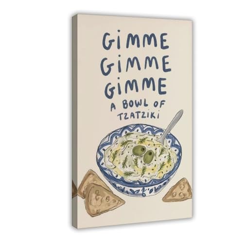 Poster sur toile Gimme A Bowl Of Tzatziki pour décoration murale de salon 40x60 cm