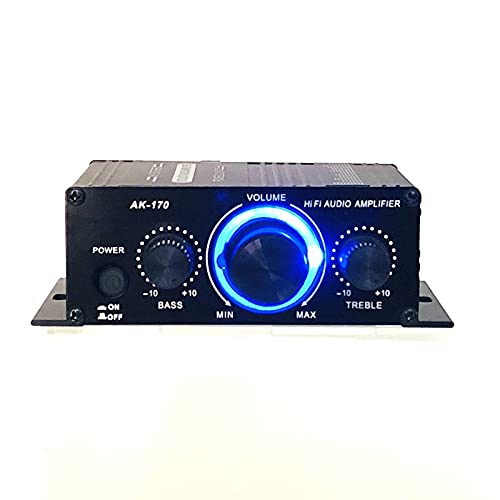 Amplificateur audio HiFi en aluminium 12 V 400 W pour voiture stéréo Mini Power Amplificateur audio stéréo pour voitures domestiques, motos