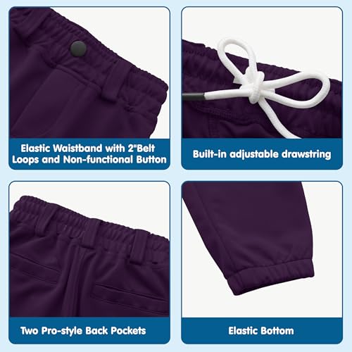 Image of MIVEI 2T 3T 4T 5T to 16Years Toddler Baseball Pants Youth Boys Tball Pants
