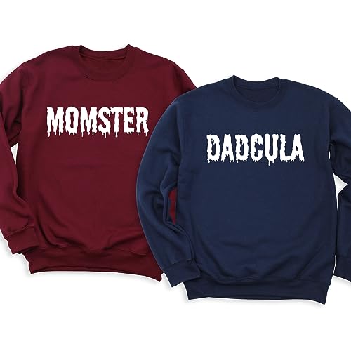 Momster Dadcula Halloween Shirt Sweatshirt Hoodie, Momster Sweatshirt, Dadcula T-Shirt, Halloween Couples Tee, Fall Sweaters, Halloween Sweatshirts For Dad Mom2