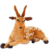 Bakermiche Knuffeldier Figuren Simulatie Sika Herten Realistische Dier Poppen Zachte Pluche Speelgoed Knuffels...
