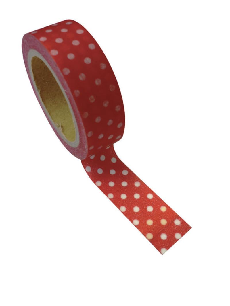 Graine Créative 1 Adhesive Tape 15 x 10 m Burgundy Polka Dot