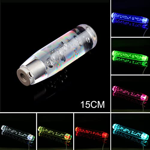 Geevorks Led Shift Knob, 15Cm Led Light Rgb Shift Knob Stick Crystal Transparent Bubble Gear Shifter - Universal Shifter Knobs Automotive Interior Accessories #TOP1