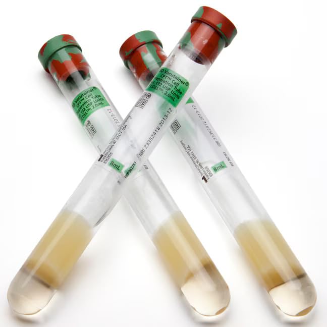 BD Vacutainer CPT Mononuclear Cell Preparation Tube - Sodium Heparin, 8.0mL (60 Count)