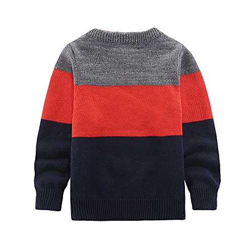 Unisex Clothes Fall Spring Warm Colorful Rainbow Sweater Pullover2