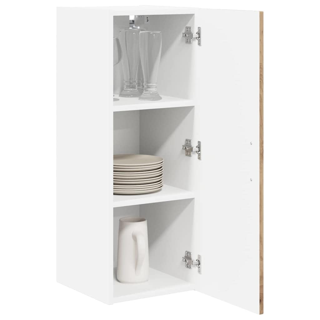 vidaXL Wall Cabinet LUCCA Artisan Oak 30 x 31 x 80 cm Engineered Wood, Modern Kitchen Solutions, Rectangular Wooden Panel, Durable Dishwasher Cover, Appliance Concealer, Space Saver Design