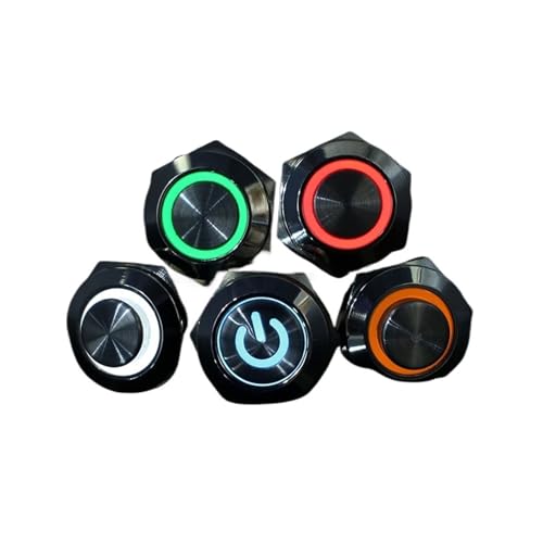 Interrupteur LED 12mm bleu 5V autobloquant idéal pour customiser le tableau de bord auto