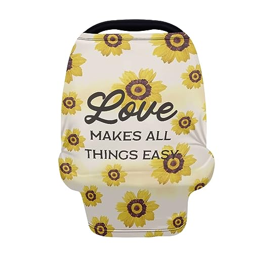 Image of Multi-Purpose Baby Car Seat Cover Stroller Canopy Covers Stretchy Soft Breastfeeding Shawl for Babies Car Seat Canopy Cover Modern Size