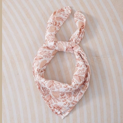 Image of Muslin Swaddle for Baby, 3 Pack, Floral and Solid Patterns (Pink)