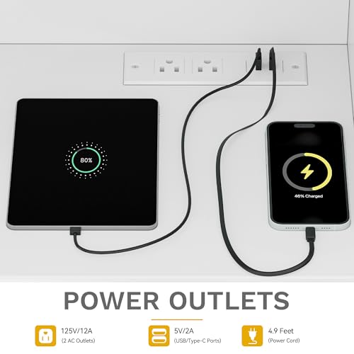 DWVO Kitchen Pantry Storage Cabinet, 64" H Kitchen Hutch Cabinet with Power Outlet, Sliding Racks with Door, Drawers with Doors and 3-Tier External Shelves for Living Room, Dining Area (White)