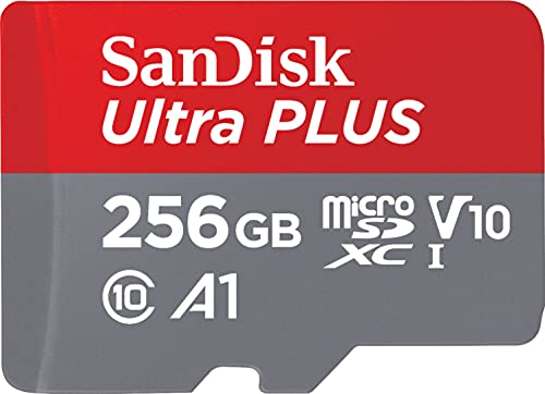 SanDisk (TfBXN) Ultra PLUS 256GB microSDXC UHS-I [J[h ő130MB/b - bh/O[