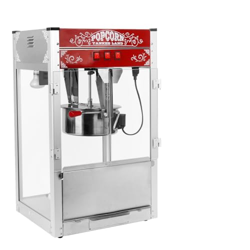 Image of 16OZ Popcorn Machine 丨 Stainless Steel Kettle Popcorn Maker Machine for Home, Theater, Parties丨Grade Electric Popper, Red