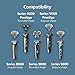 Philips Norelco Genuine SH91/52 Replacement Shaving Heads Compatible with Norelco Shaver Series S9000 and 9000 Prestige, Latest Version for Refreshed SH90/70, SH98/70, and SH98/80