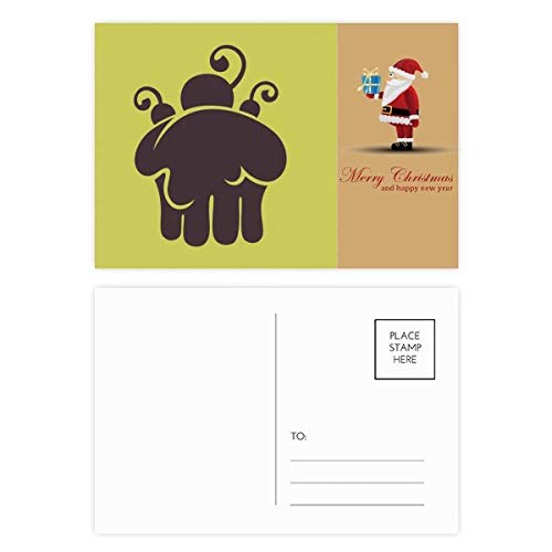 Cartes postales Silhouette Père Noël Cherry Ice Cream correspondance