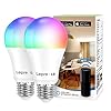 Lepro Slimme gloeilampen E27, Smart WiFi LED-lamp, 9W 806 LM WLAN dimbare lamp, meerkleurig, app-besturing, compatibel…