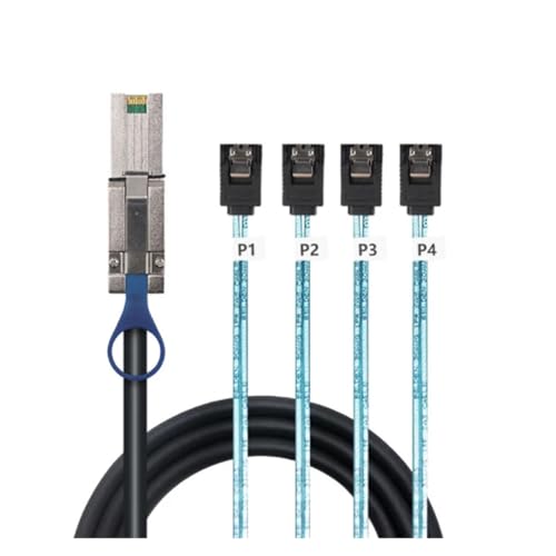 Cable adaptador SFF-8088 a 4 SATA 7Pin 1m miniatura 6