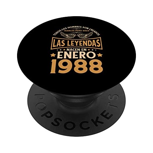 Cumpleaños Hombre Regalos Las Leyendas Enero 1988 PopSockets PopGrip Intercambiable