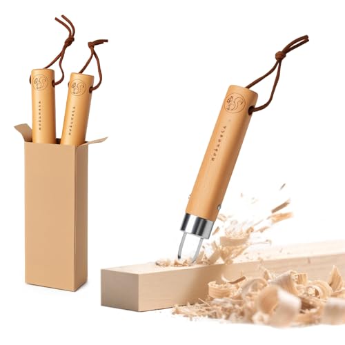 2 Stück Schnitzmesser für Kinder mit runder Klinge ab 6 Jahre,...