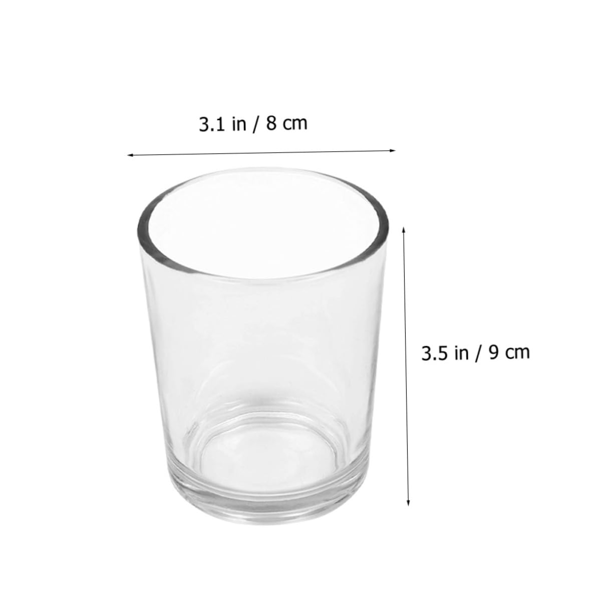 HOMSFOU 2pezzi Barattoli Per Candele in Vetro Vuoti Recipienti Per Candele Fai Da Te Barattoli Ermetico Contenitori Per Aromatiche Design Semplice Ed Elegante