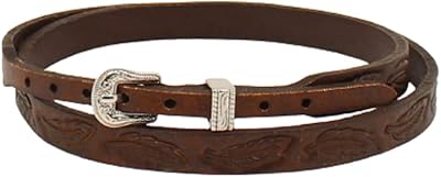 Twister Hatband Ribbon Feather Tooled Brown,One Size