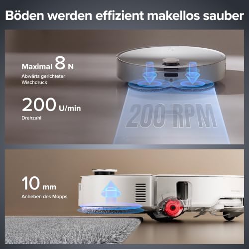 roborock Qrevo EdgeT Saugroboter mit Wischfunktion, 18.500 Pa Saugkraft – Ansicht 6