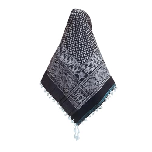 Image of PURFUN Men's Large Arab Shemagh Headscarf Muslim Headcover Shawl Keffiyeh Arabic Scarf