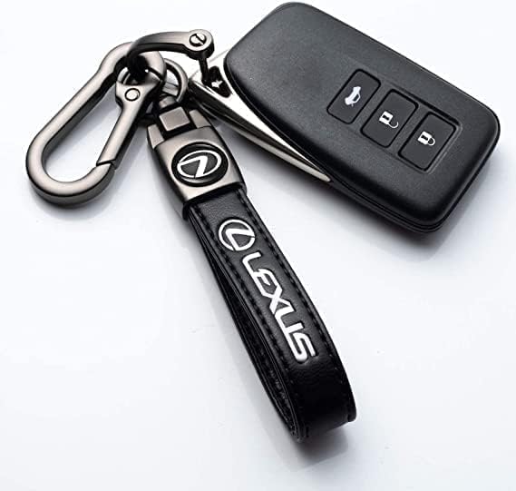Image of Genuine Leather Key Chain For Lexus RX ES GS LS NX RS GX LX RC LC RX350 Is250 GX460 Keychain KeyRing For Men And Woman Accessories Black