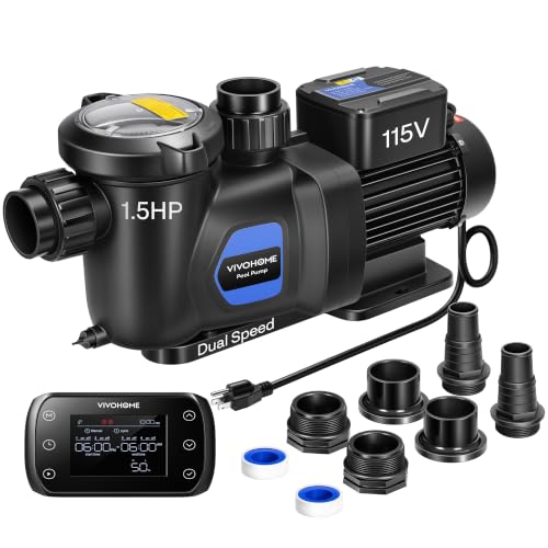 Image of VIVOHOME 1.5HP Pool Pump Dual Speed with Remote Timer 115V