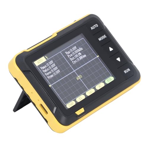 Jeffergarden Osciloscopio Digital Portátil DSO152, Material ABS, Ancho de Banda de 200 K, Muestreo de 2,5 MS por Segundo, Ideal para Pruebas de Automoción y Electrónica