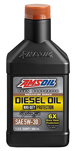 AMSOIL 5W-30 Signature Series Max Duty Synthetic Diesel Oil Protection for 3X OEM Recommended Drain Interval