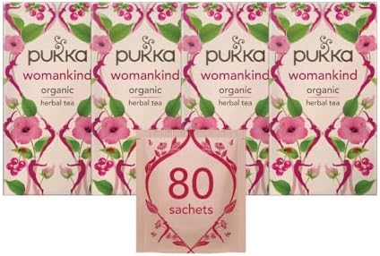 Pukka Womankind Organic Herbal Tea - Pack of 4-80 Envelope Teabags