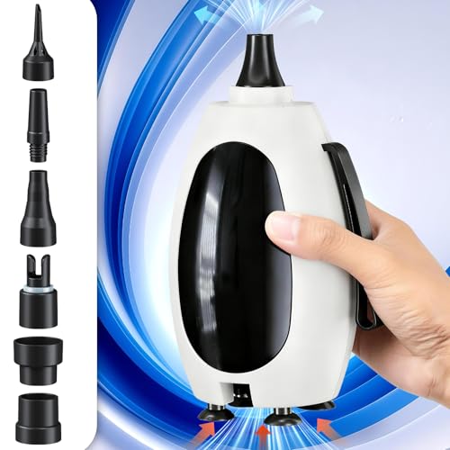 Image of Togvu Electric Balloon Pump, 3-in-1 Portable Air Pump for Inflatables and Balloons, Dual Nozzle Balloon Blower Machine for Latex 260q Foil Balloons 110V Inflator Deflator for Pool Floats Air Mattress