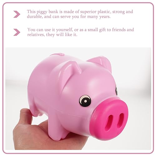 Toyvian Cofrinho de animal com estampa de porco de desenho de porco inquebrável Cofre de moedas, moe