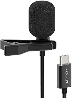 Cubilux 3.5mm Unidirectional Lavalier MIC, 1/8 Passive Noise Cancelling Cardioid Clip Lapel Microphone Compatible with MacBook Pro/Air Laptop Smartphone Tablet iPad for Singing Dictation More, 5 FT