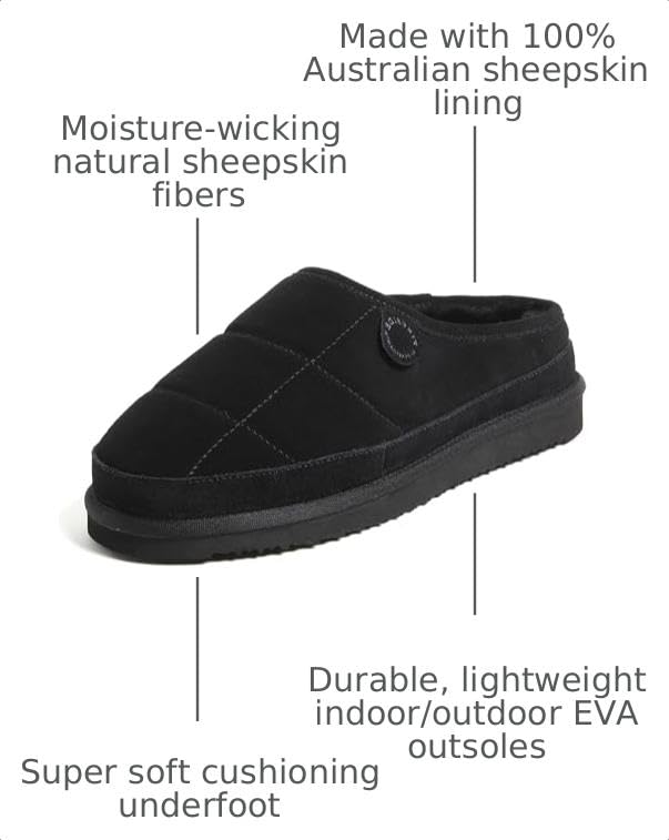 Image of Fireside by Dearfoams Men's Grafton Shearling Indoor /Outdoor Clog