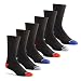 Prince Men's Crew Performance Athletic Socks for Running, Tennis and Casual Use (6 Pair Pack) (Men's Shoe Size 6-12 (US), Black)