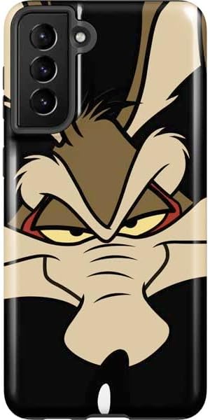 Skinit Pro Phone Case Compatible with Galaxy S21 FE - Officially Licensed Looney Tunes Looney Squad Black and White Grid Design
