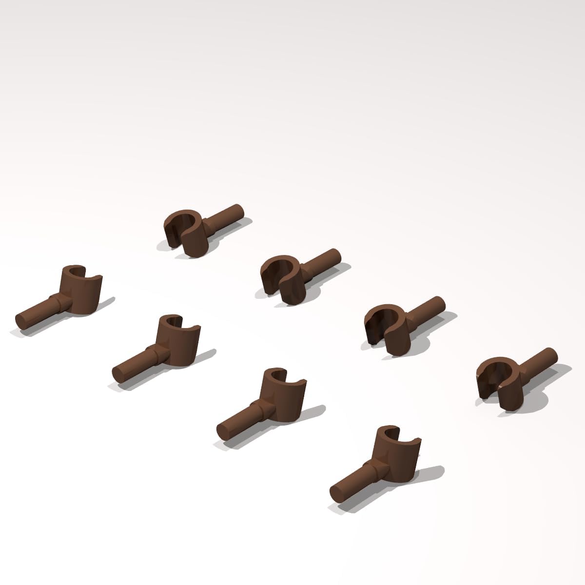 Classic Building Hand Bulk, Build Parts 500 Piece, Compatible with Lego Parts and Pieces:(Color:Brown)