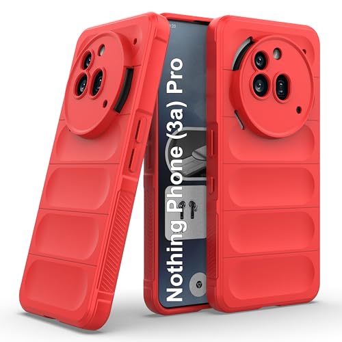 Image of Zapcase Back Case Cover for Nothing Phone (3a) Pro | Compatible for Nothing Phone (3a) Pro Back Cover | Liquid Silicon Magic Case with Camera Protection | Red