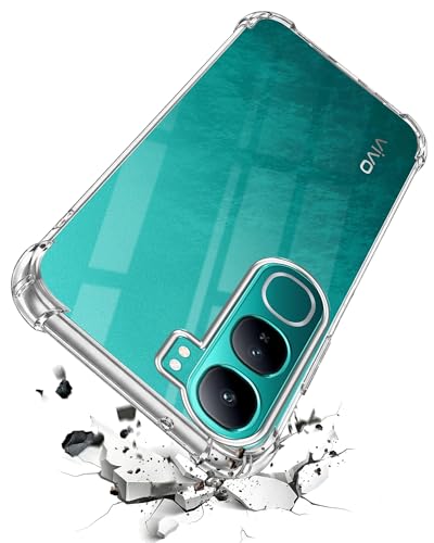 Image of Jkobi Shockproof Crystal-Clear Back Cover for Vivo Y300 (Anti Yellow Case | Drop & Camera Protection | Hard Polycarbonate)