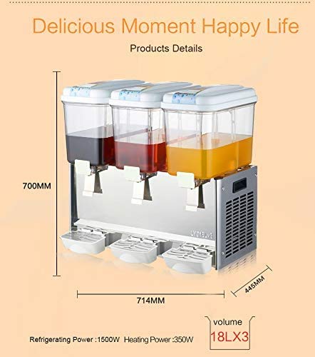 Amazon | kolice業務用3x18Lタン冷凍功能ディスペンサー、冷凍