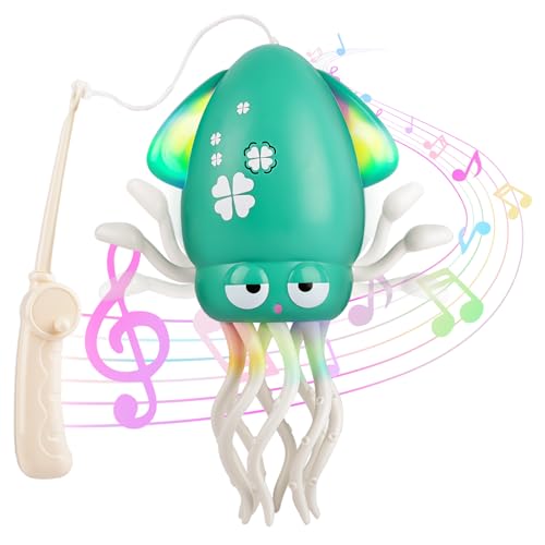Juguete de Pulpo Bailarín,Juguetes Niños 1 Año,Juguete para Gatear para Bebé,3 Formas de Jugar,Cuenta con Luces y Sensores Inteligentes, Regalo para Niños de 6 Meses a 5 Año (Azul)