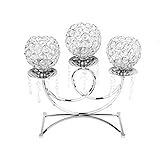 ?Elegantes und einzigartiges Design? Das moderne Design des Kerzenhalters ist inspiriert von einer Brücke, solide, stabil und langlebig. Obere 3 einzelne funkelnde Kristallschalen machen es wunderschön und schön.