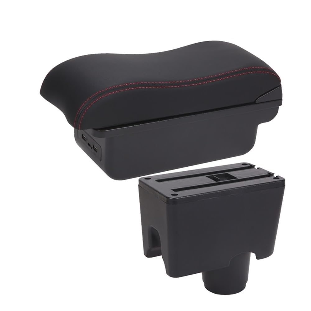 Aierdeyp B1 Black Red 3Usb Car Armrest Box For Seat For Mii Car Armrest Box